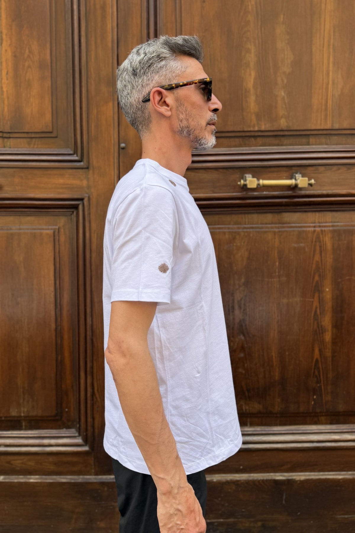 Seinse - T-shirt Ricamo con Taschino Bianco