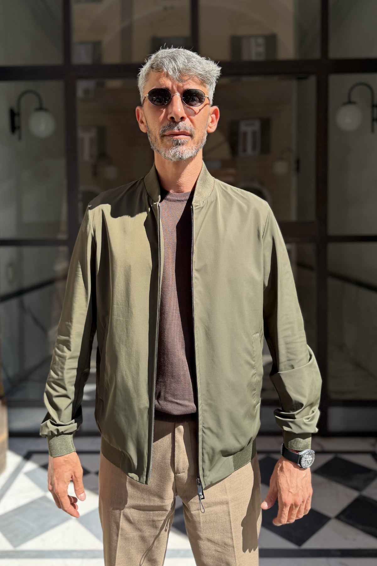 Four Brothers – Bomber Impermeabile Verde Militare