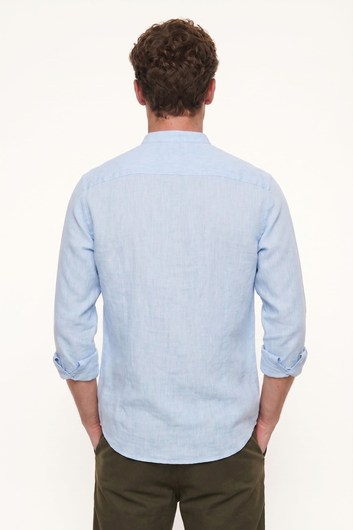 Four Brothers - Camicia Koreana Celeste