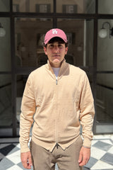 Four Brothers - Cardigan con zip Beige