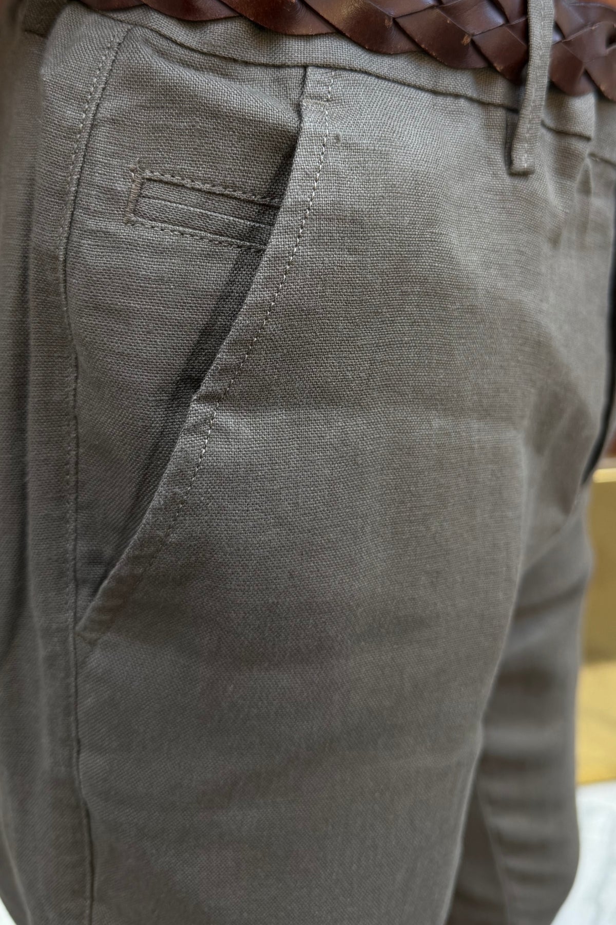 Pantalone Lino Moro - vista frontale