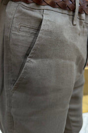 Pantalone Lino Moro - vista frontale