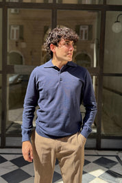 Four Brothers - Polo Manica Lunga Blu