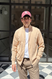 Four Brothers - Cardigan con zip Beige