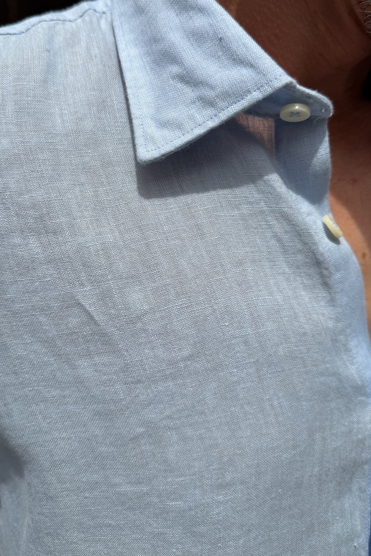 Four Brothers - Camicia Puro Lino Celeste