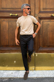 Pantalone Capri Fit Nero - vista frontale