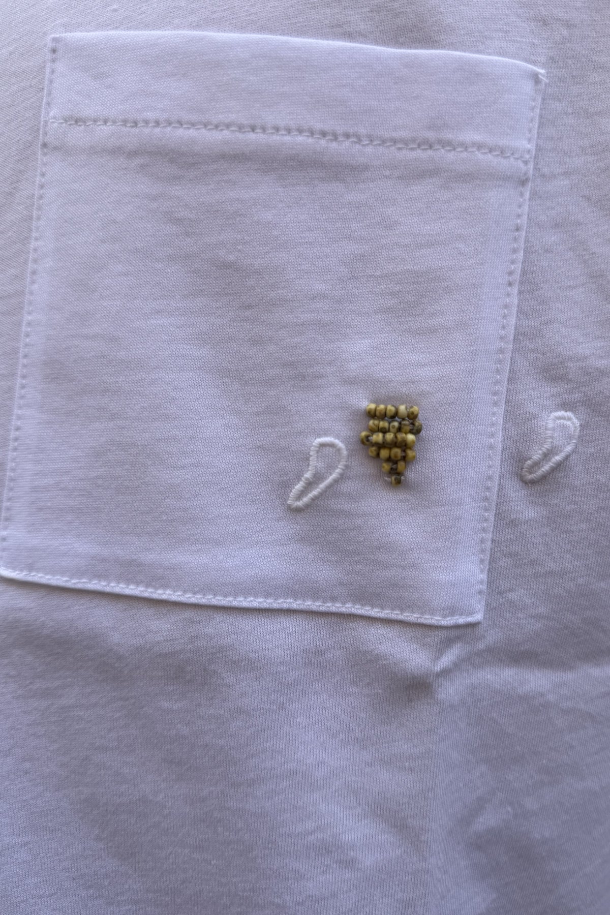 Seinse - T-shirt Ricamo con Taschino Bianco