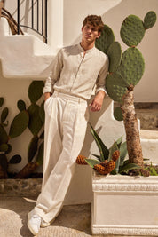Four Brothers - Camicia Koreana Beige