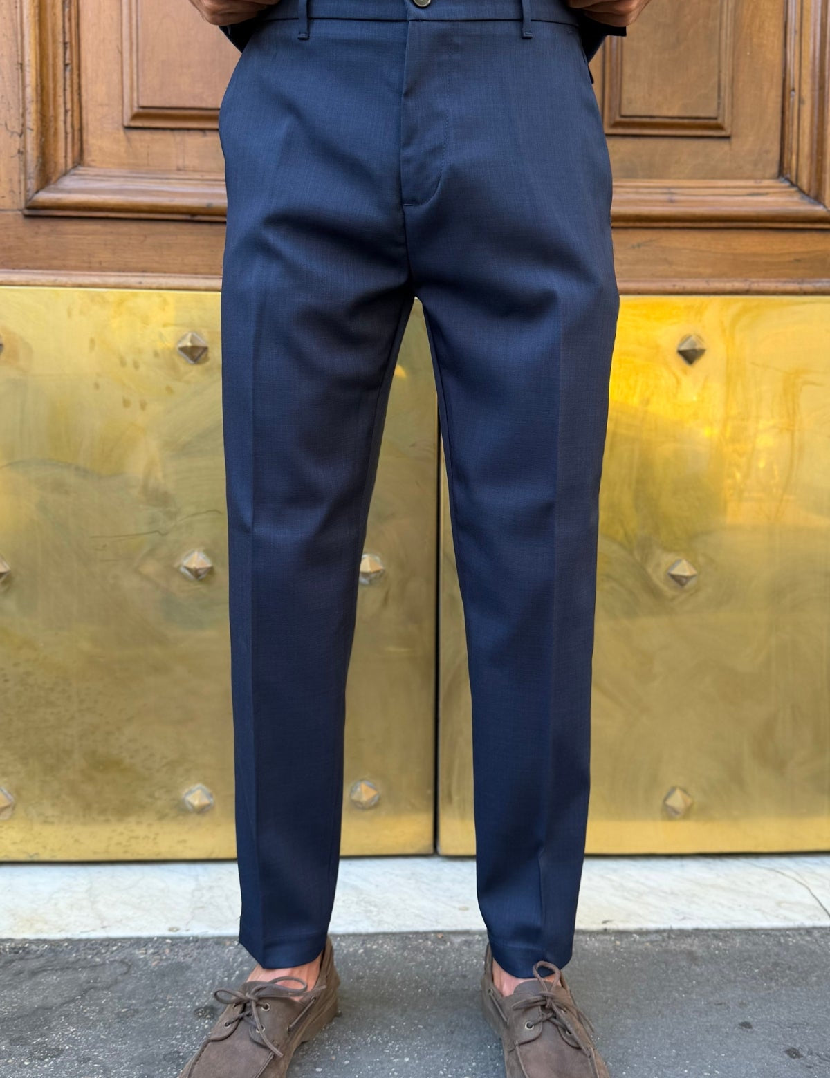 Pantalone Capri Fit Blu - vista frontale