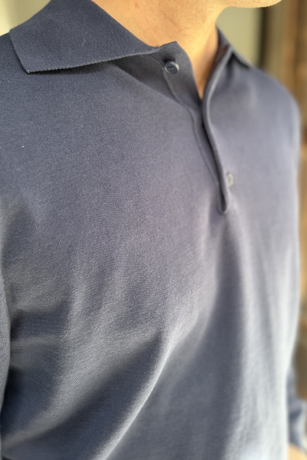 Four Brothers - Polo Manica Lunga Blu