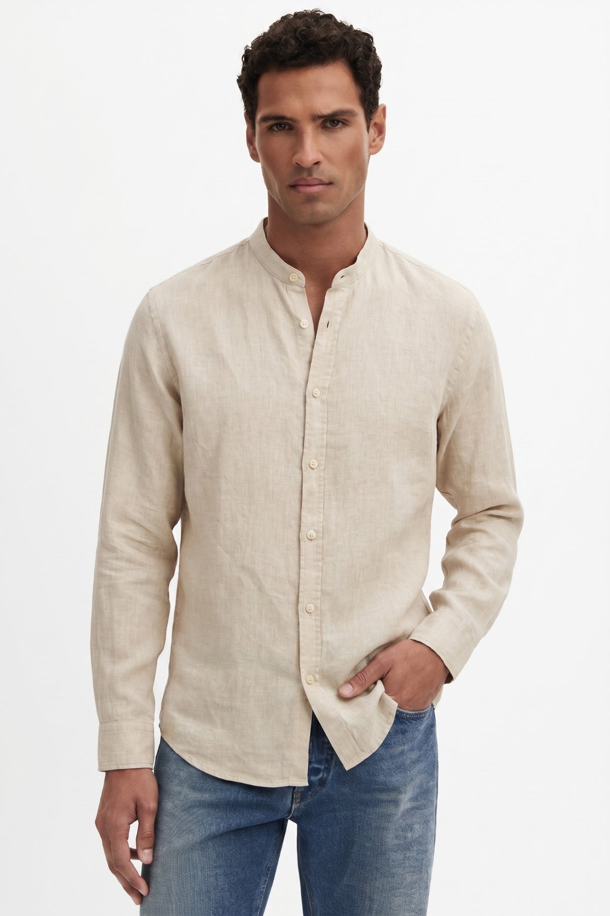 Four Brothers - Camicia Koreana Beige