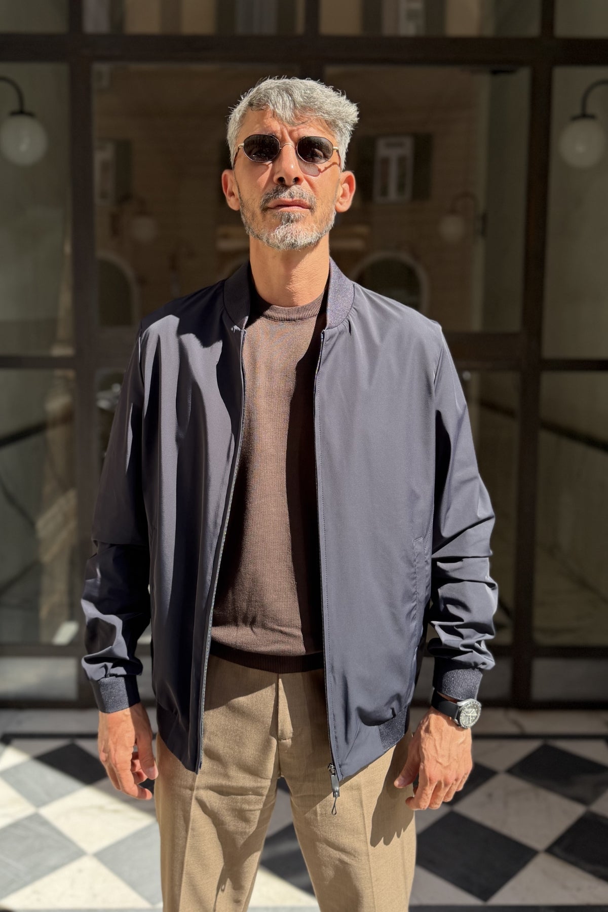 Four Brothers – Bomber Impermeabile Blu