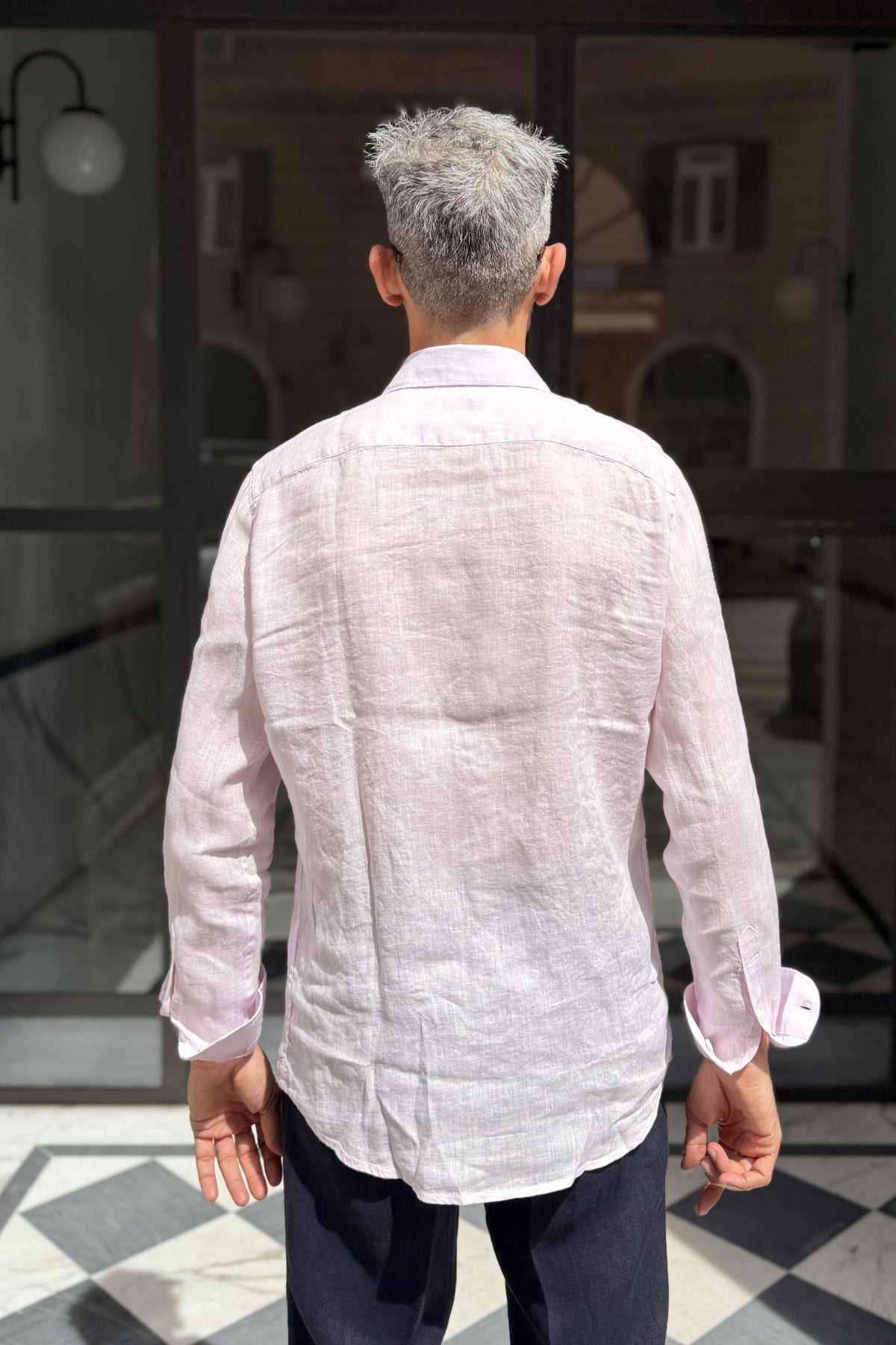 Four Brothers - Camicia Puro Lino Rosa