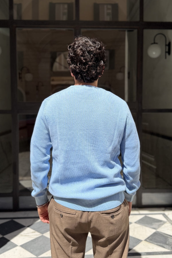 Four Brothers - Maglione a Costa Inglese Celeste