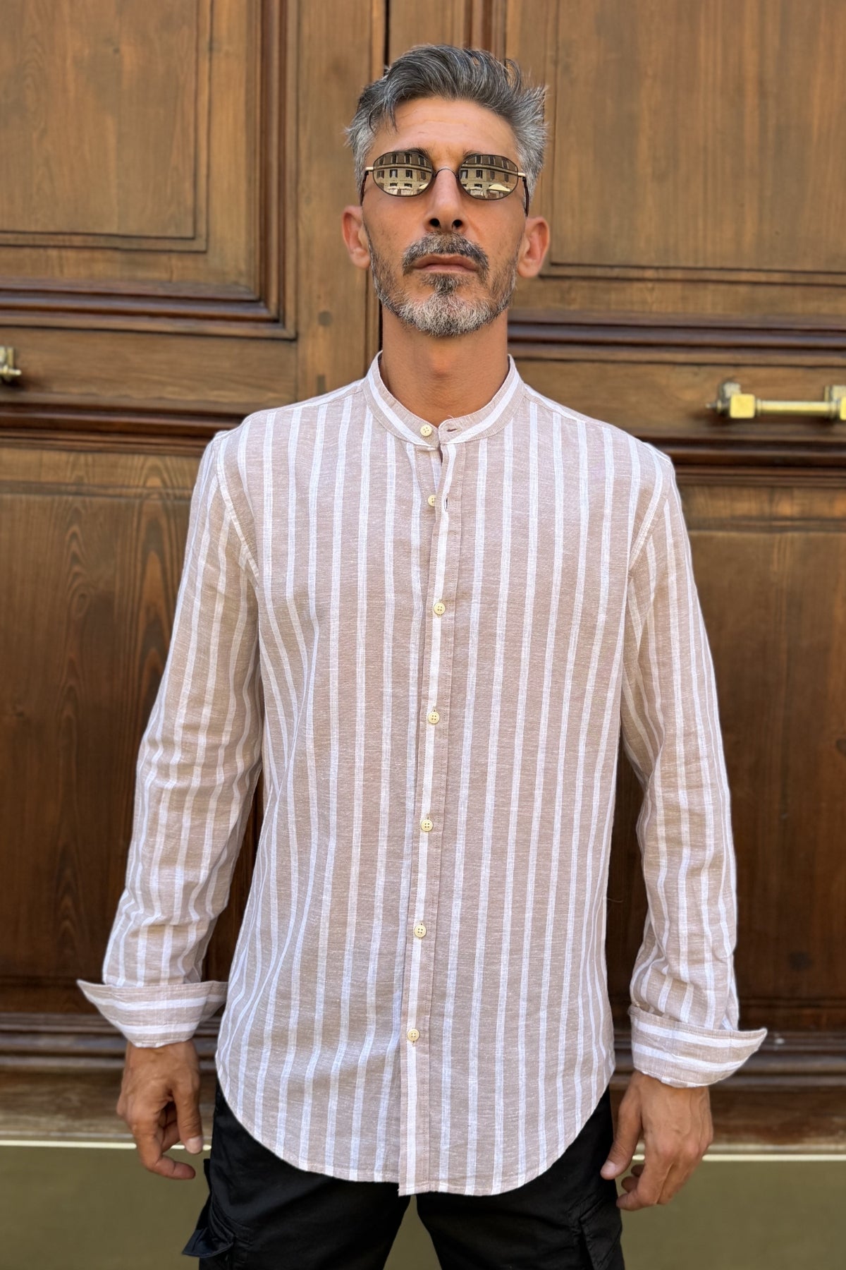 Four Brothers - Camicia Riga Coreana