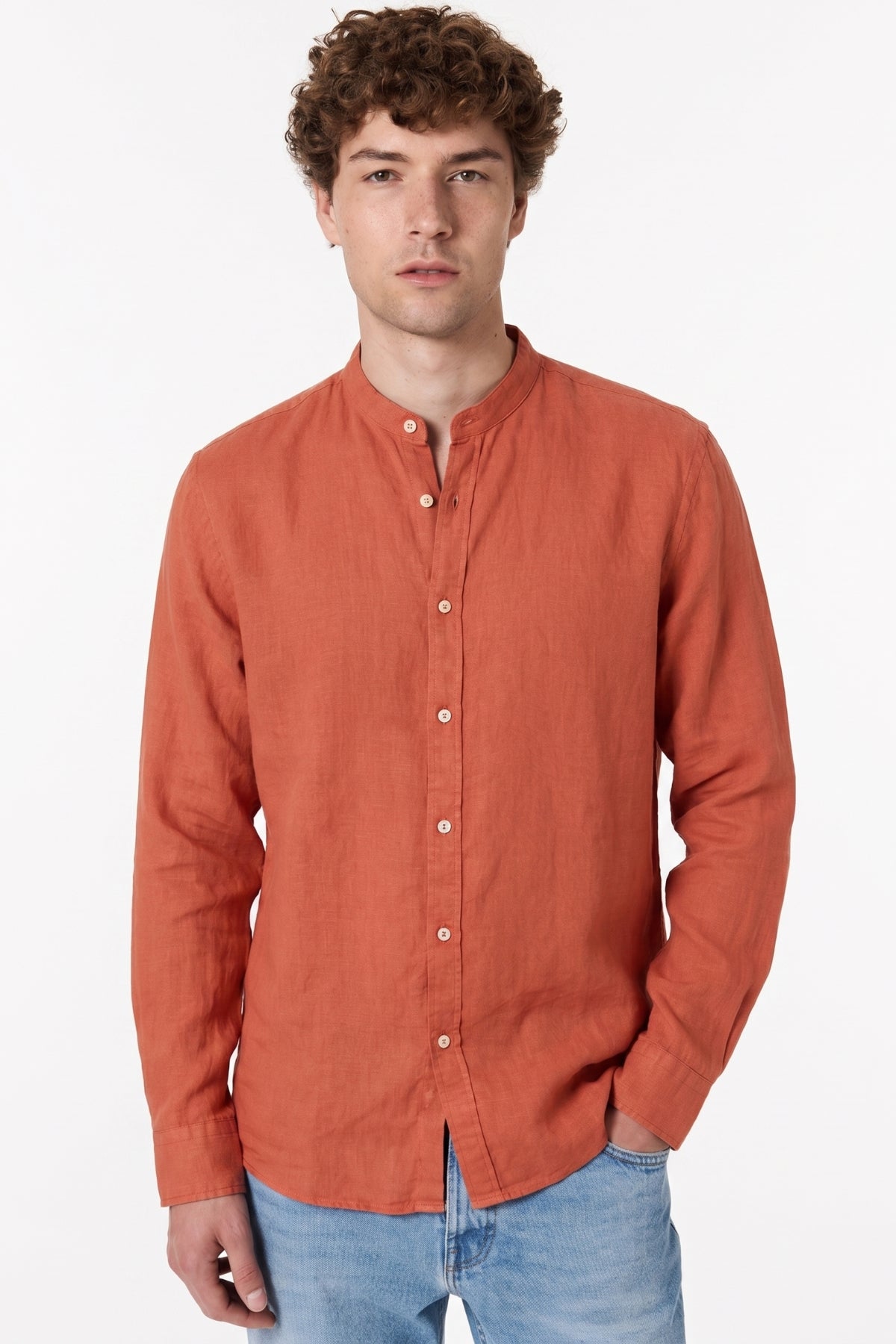 Four Brothers - Camicia Koreana Mattone