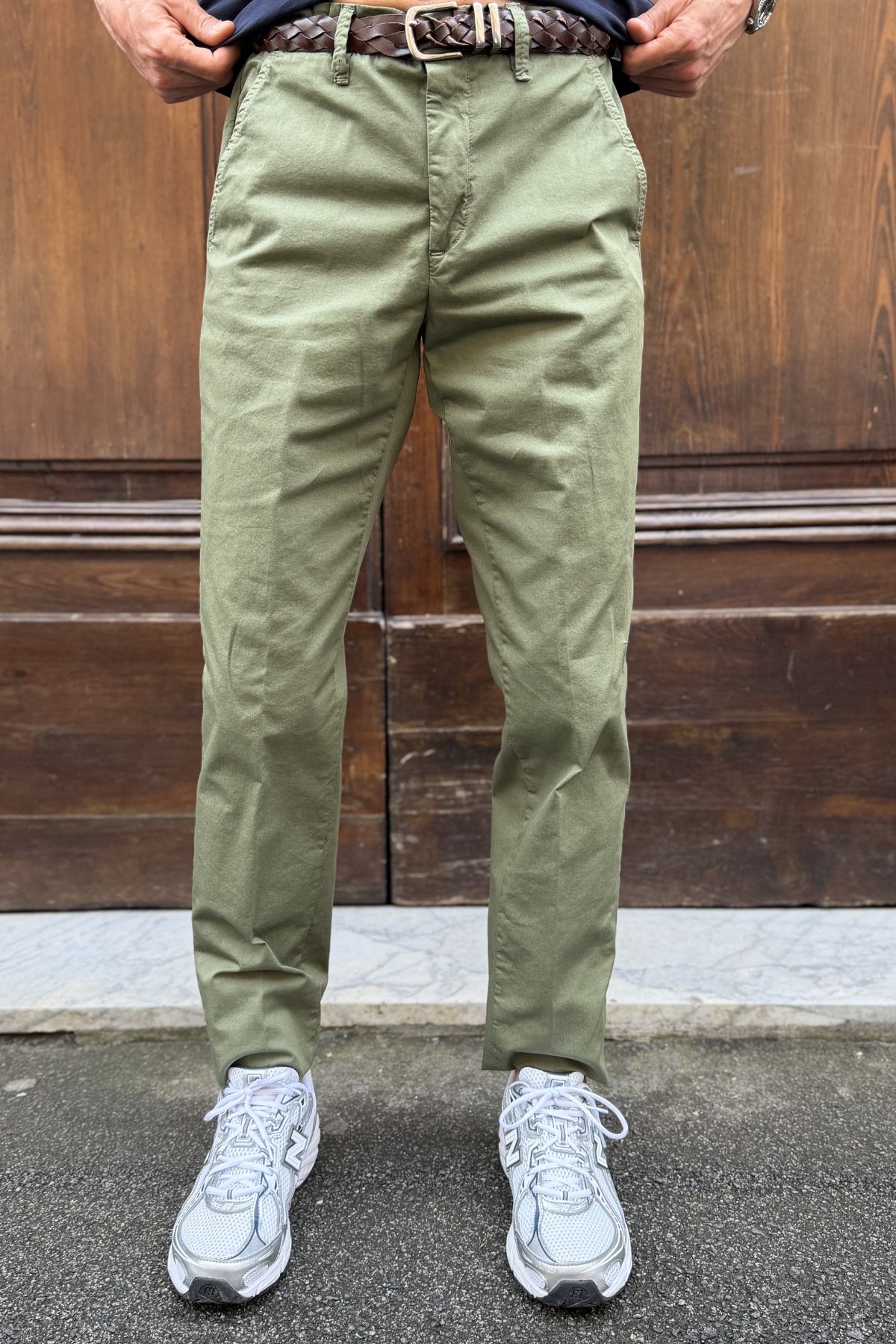 Four Brothers - Pantalone Chino Verde Militare