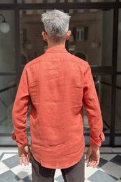 Four Brothers - Camicia Puro Lino Coccio
