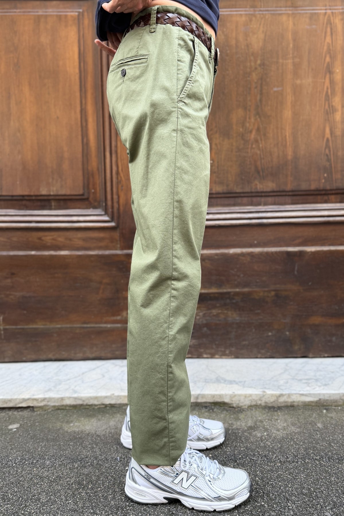Four Brothers - Pantalone Chino Verde Militare