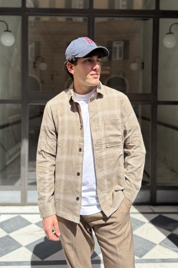 Only & Sons - Overshirt a Quadri Beige