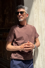 Seinse - T-shirt Ricamo con Taschino mocha