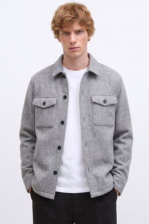 Anerkjendt- Overshirt Oscar Lana Cotta Grigio Chiaro