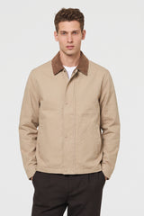 Jack & Jones - Giacca con Collo in Velluto Beige