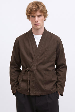Anerkjendt- Overshirt Kimono Jesper Cotone Mulch