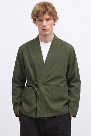 Anerkjendt- Overshirt Kimono Jesper Cotone Olivine