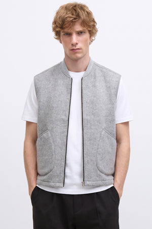 Anerkjendt- Gilet Robin Lana Cotta Grigio Chiaro