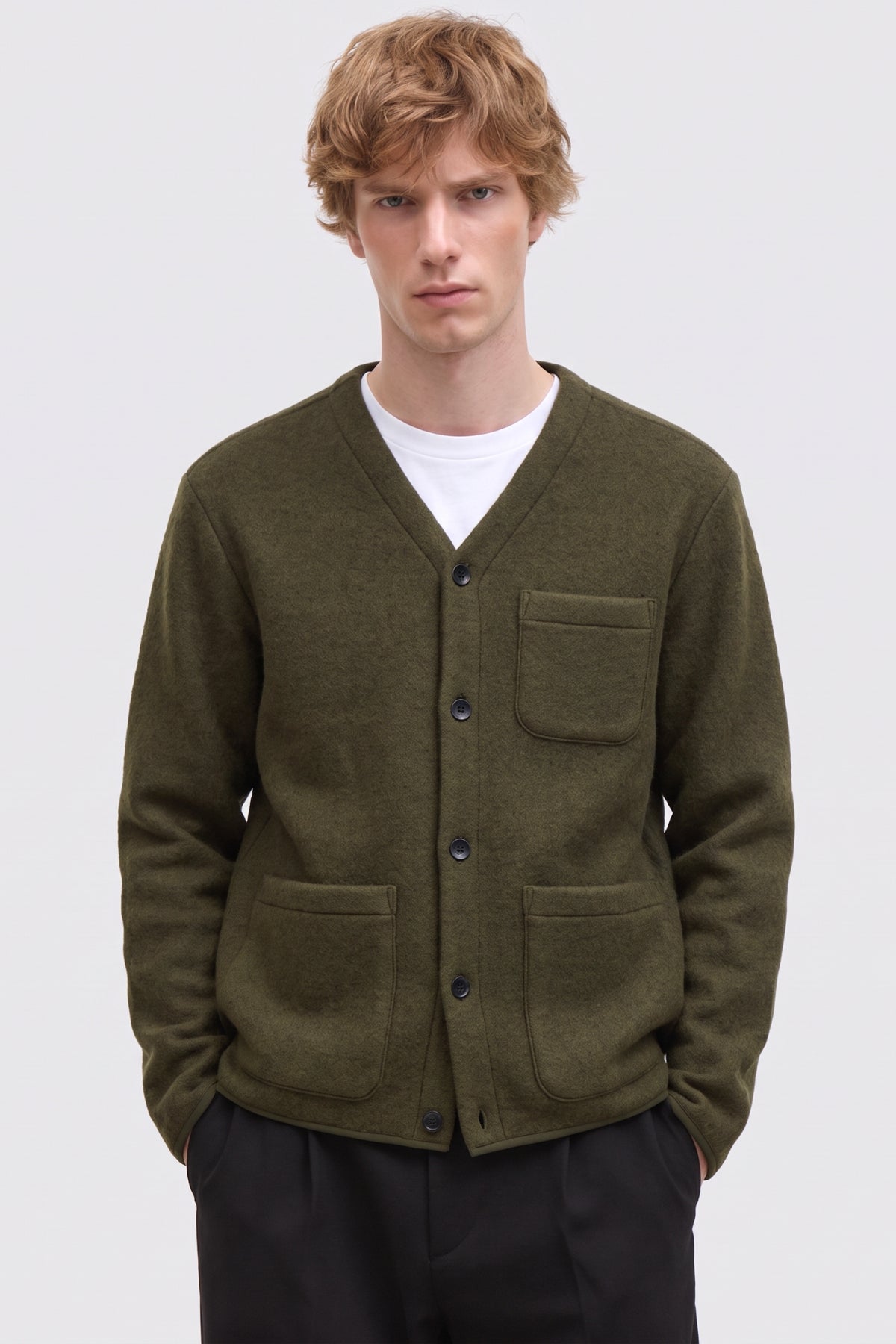 Anerkjendt- Overshirt Sigurd Lana Cotta Forest Night