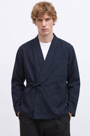 Anerkjendt- Overshirt Kimono Jesper Cotone Sky Captain