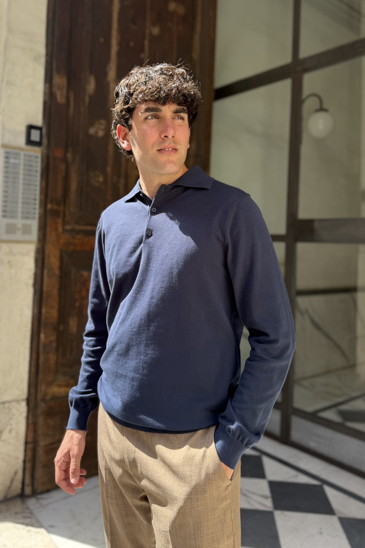 Four Brothers - Polo Manica Lunga Blu