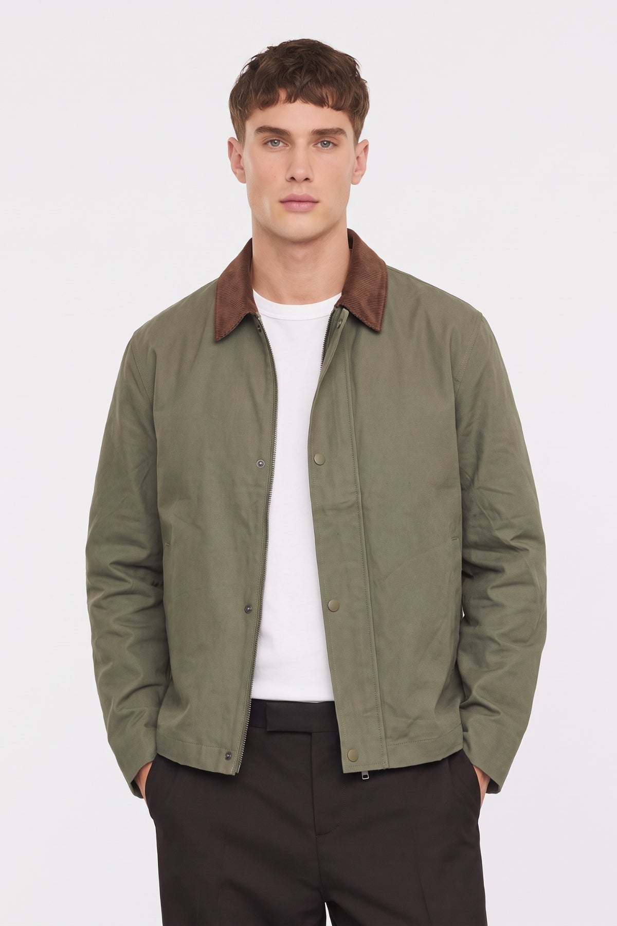 Jack & Jones - Giacca con Collo in Velluto Verde