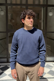 Four Brothers - Maglione a Costa Inglese Blu