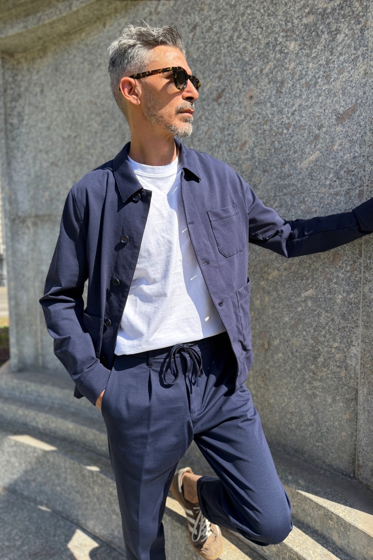Seinse - Overshirt Jersey Blu
