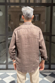 Four Brothers - Camicia Puro Lino Moro