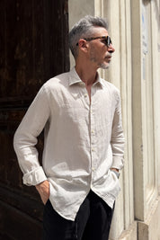 Four Brothers - Camicia Puro Lino Corda