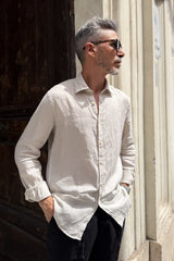 Four Brothers - Camicia Puro Lino Corda