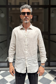 Four Brothers - Camicia Puro Lino Corda