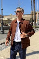 Seinse - Overshirt Jersey Marrone