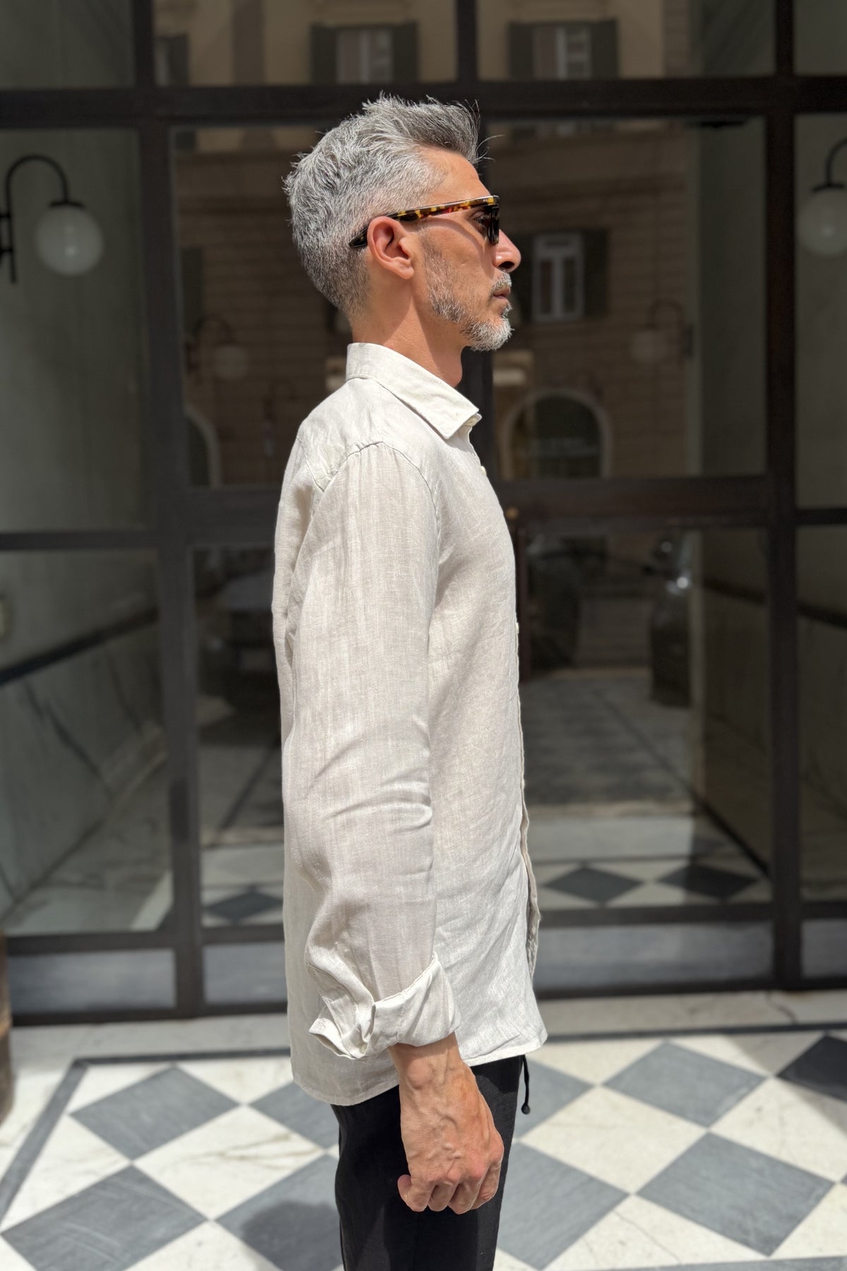 Four Brothers - Camicia Puro Lino Corda