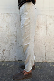 Pantalone Lino Beige - vista laterale