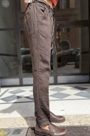 Four Brothers - Pantalaccio Puro Lino Moro