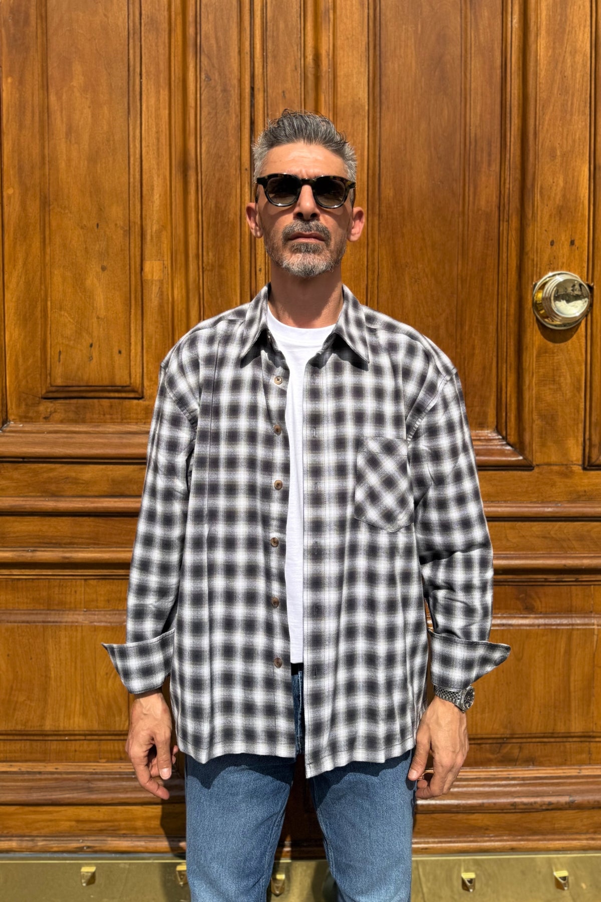 Only & Sons - Overshirt Quadri Nero