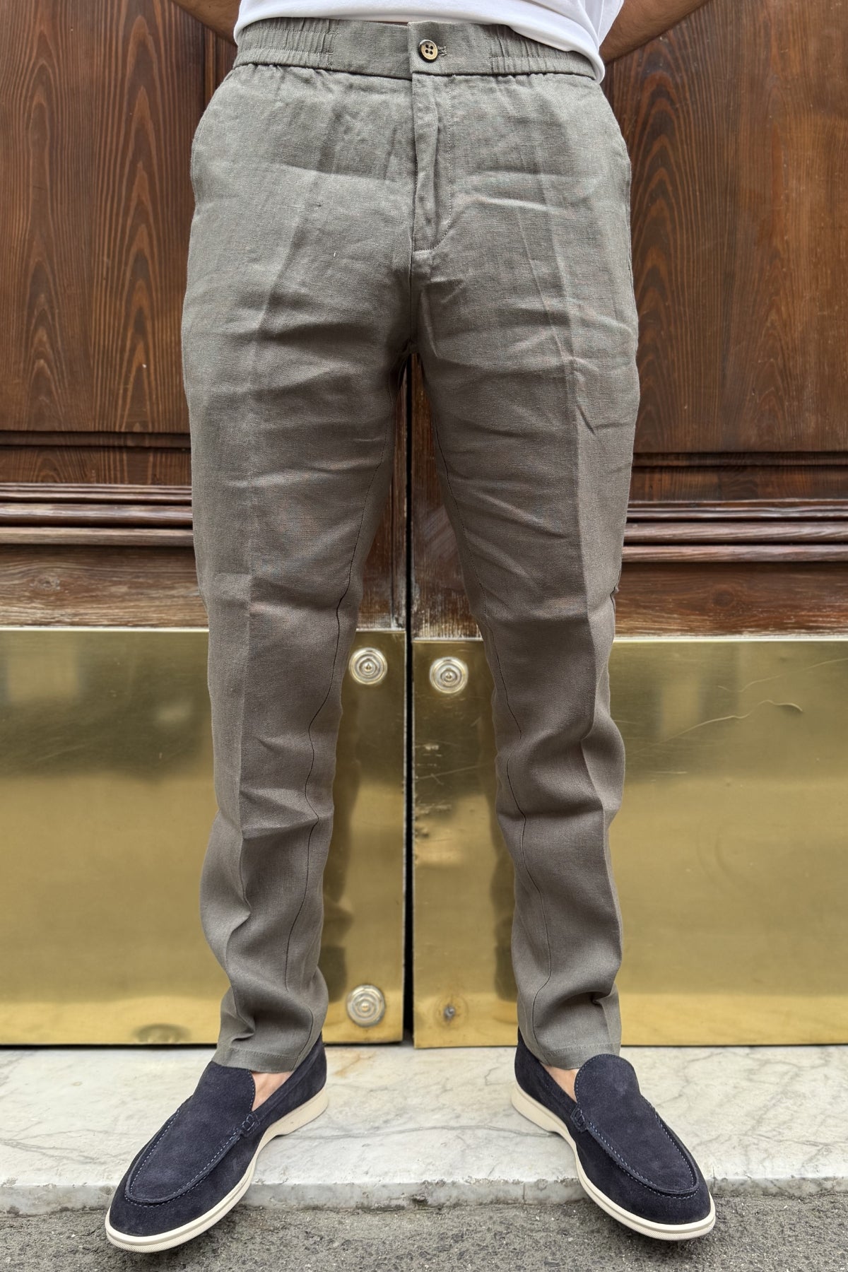 Four Brothers - Pantalaccio Lino Verde Militare