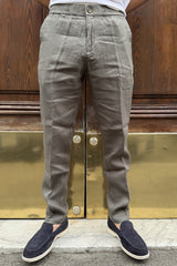 Four Brothers - Pantalaccio Lino Verde Militare