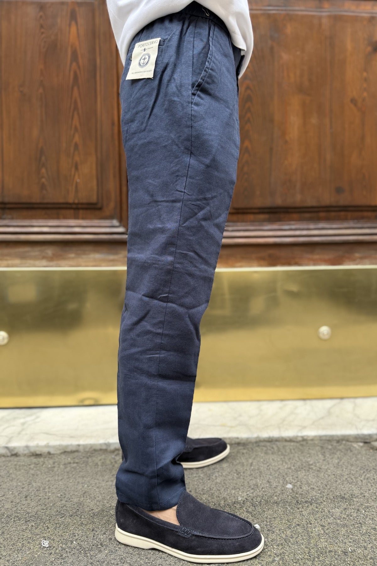 Four Brothers - Pantalaccio Lino Blu