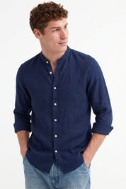 Four Brothers - Camicia Koreana Blu