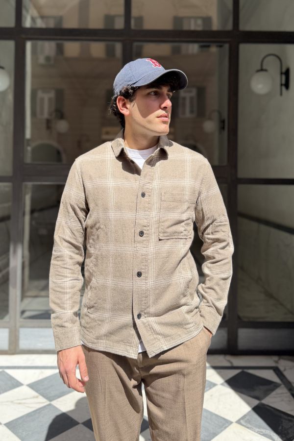 Only & Sons - Overshirt a Quadri Beige